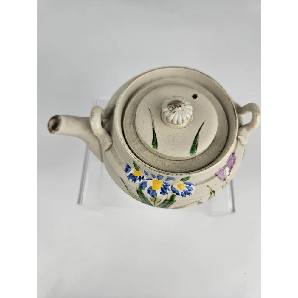 Vintage Japanese Floral Teapot Small Hand Painted Ceramic Made‎ Japan